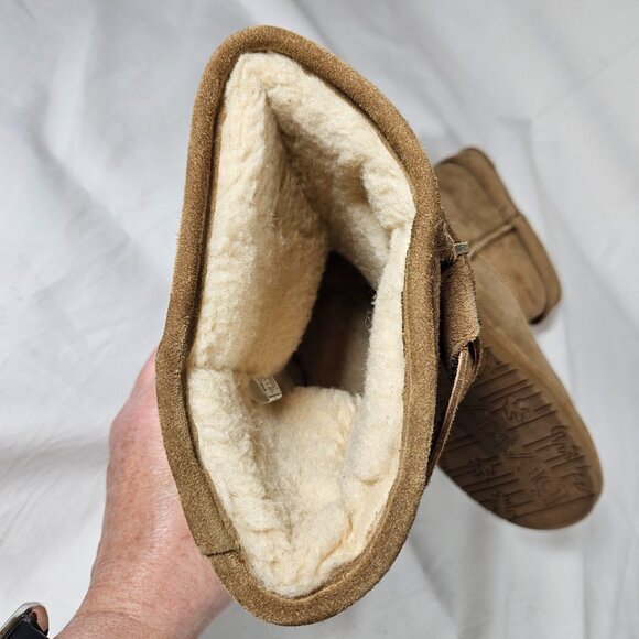 Bearpaw Brown Suede Lined Boots Women's Size 10 1960W--Val - Picture 10 of 13